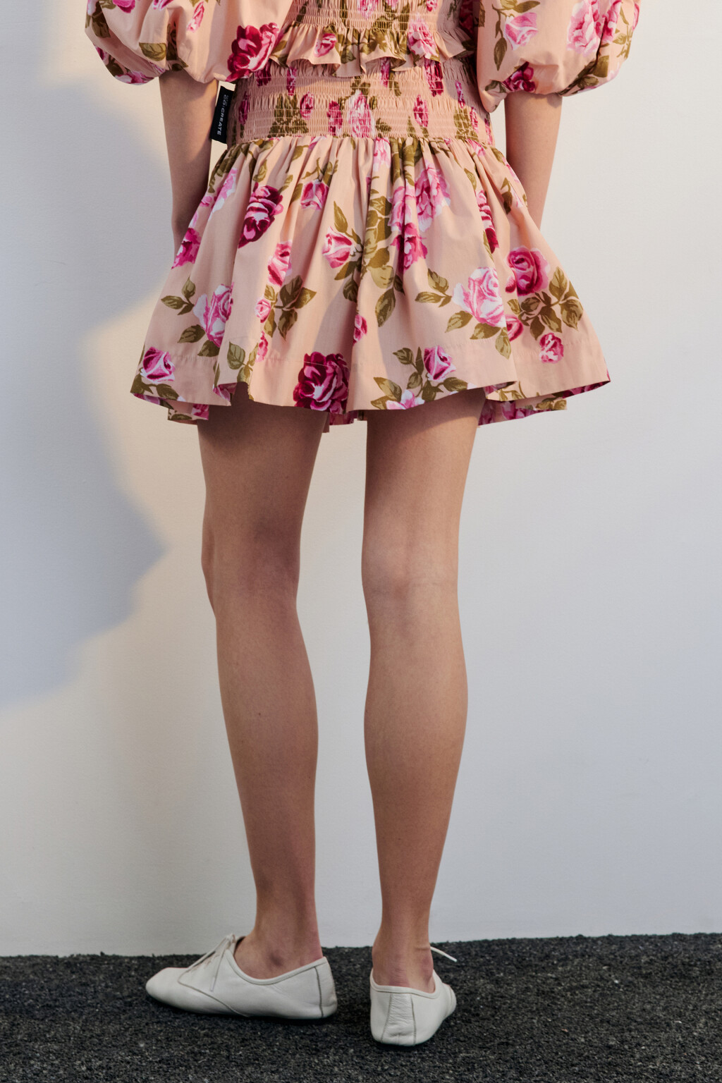 Юбка мини пышная с широким поясом - цвет мультиколор - 4