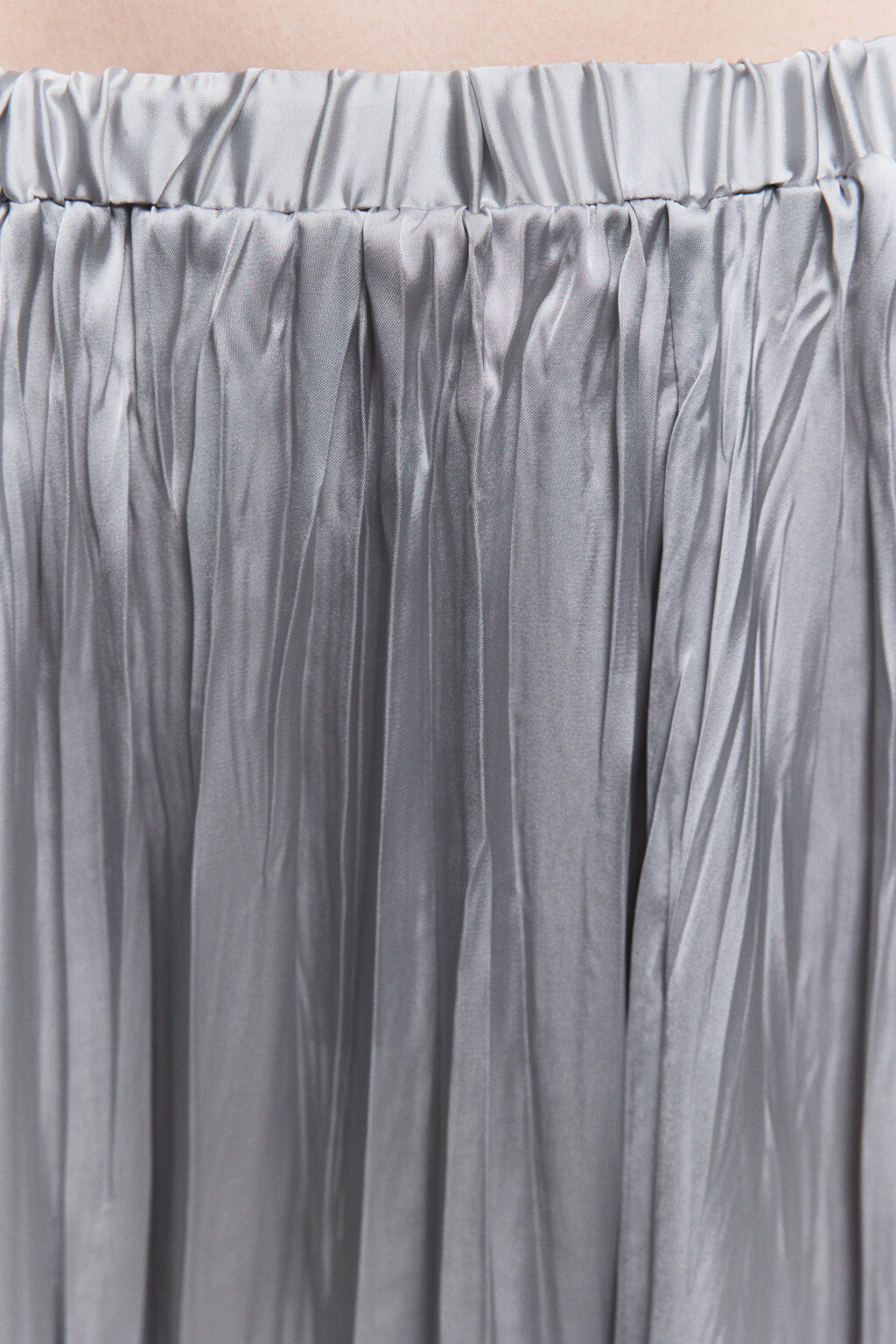 Юбка-трапеция макси из жатого сатина - цвет серый - 5