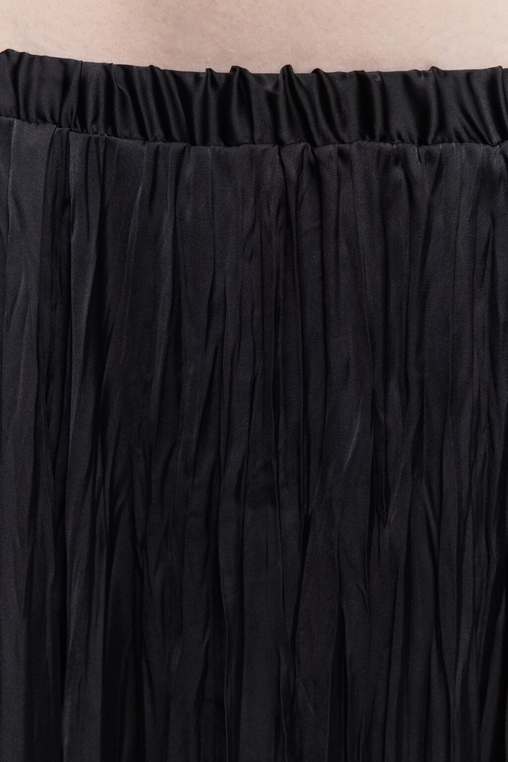 Юбка-трапеция макси из жатого сатина - цвет серый - 5