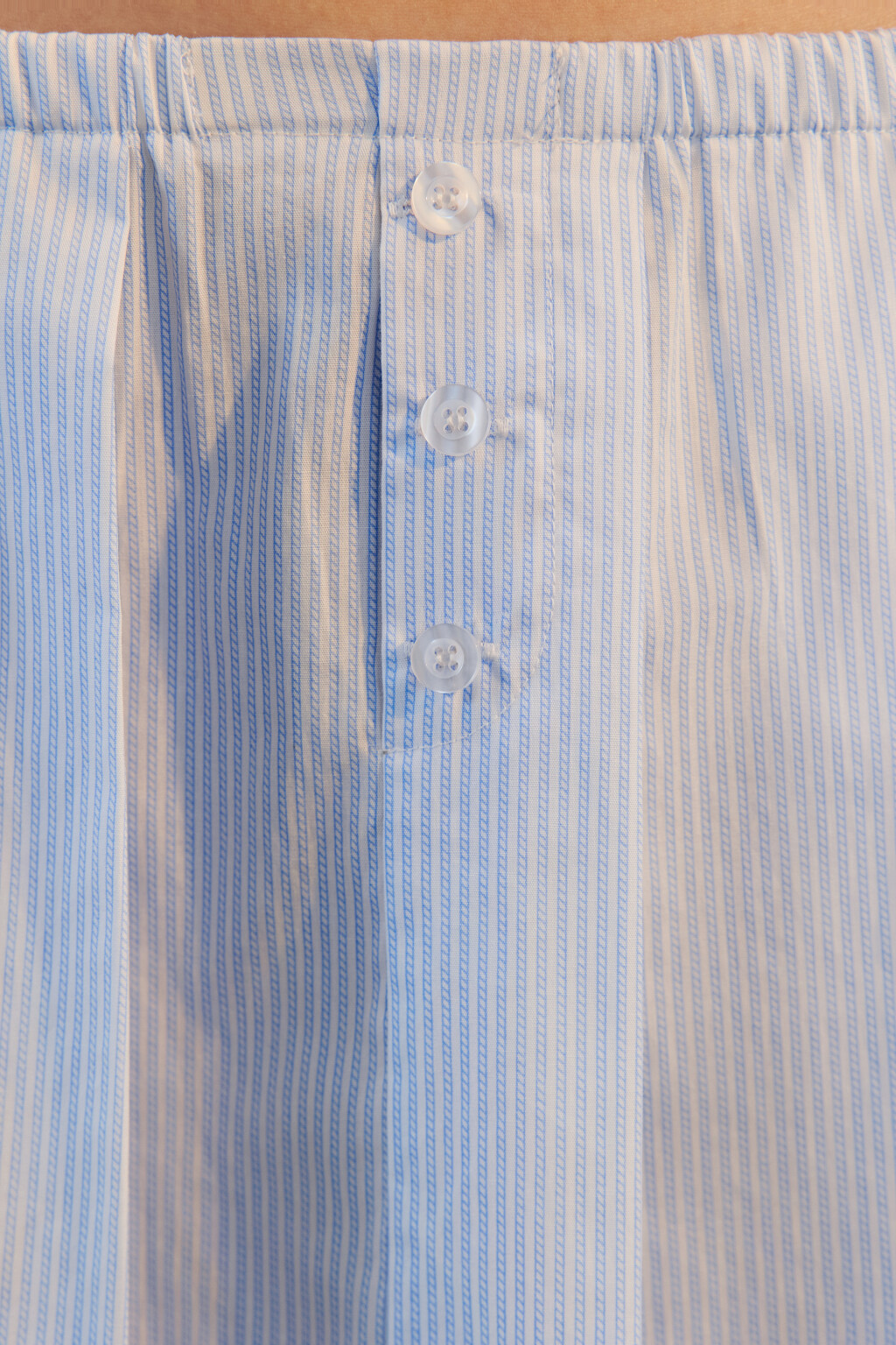 Юбка хлопковая плиссированная с кружевом - цвет голубой - 5