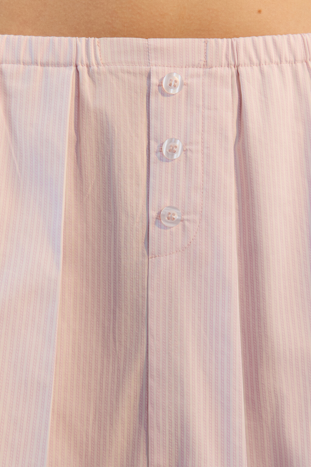 Юбка хлопковая плиссированная с кружевом - цвет розовый - 5