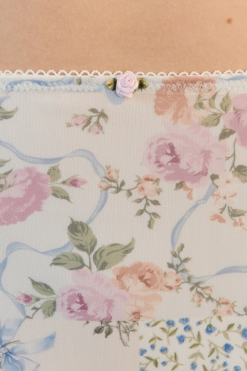 Юбка макси из сетки с принтом - цвет голубой - 5