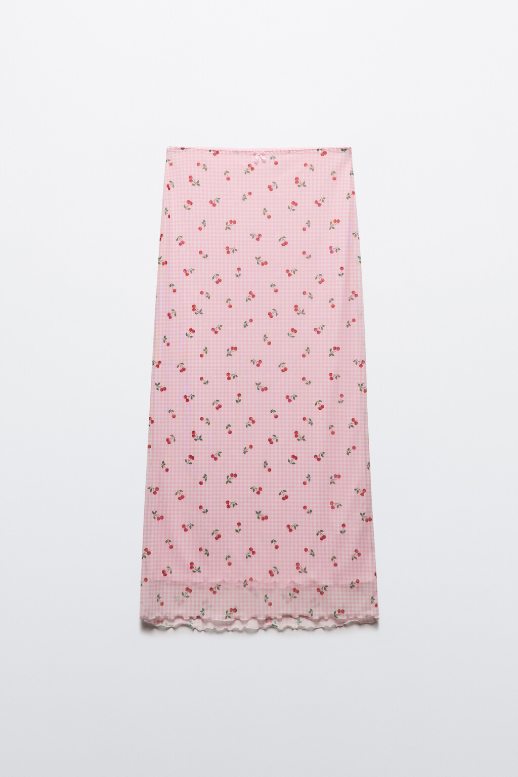 Юбка макси из сетки с принтом - цвет розовый - 7