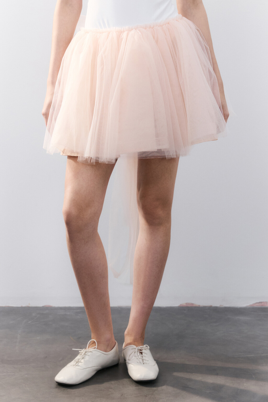 Юбка мини пышная с объемным бантом - цвет розовый - 3