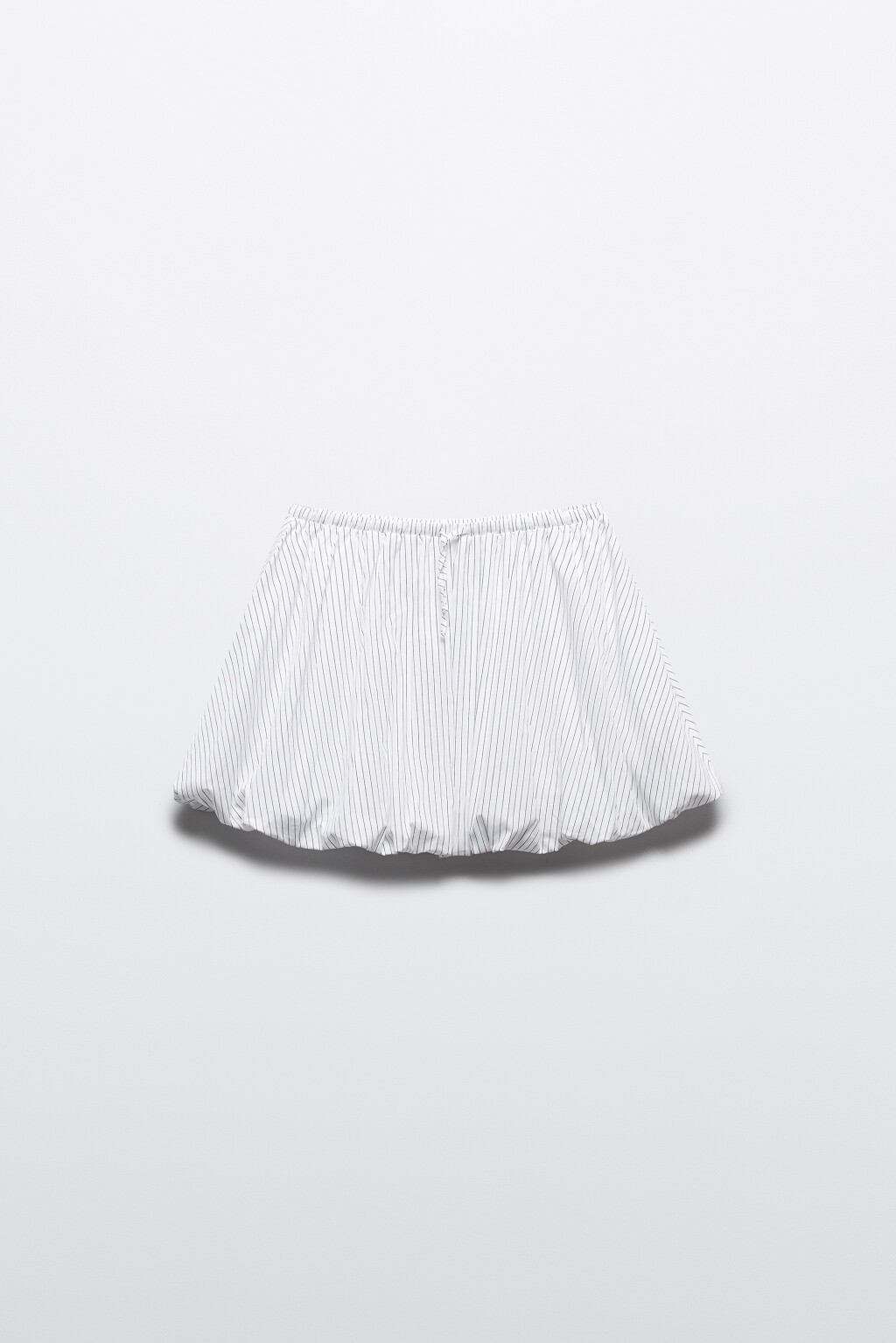 Юбка-баллон хлопковая в полоску - цвет белый - 7