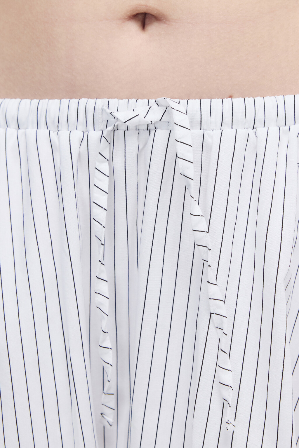 Юбка-баллон хлопковая в полоску - цвет белый - 5