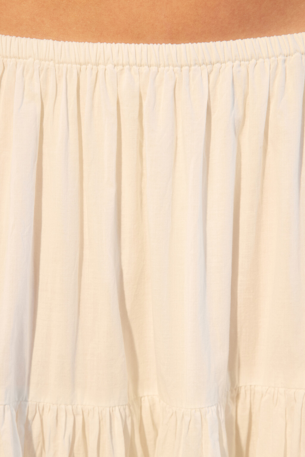 Юбка-трапеция макси хлопковая - цвет белый - 6