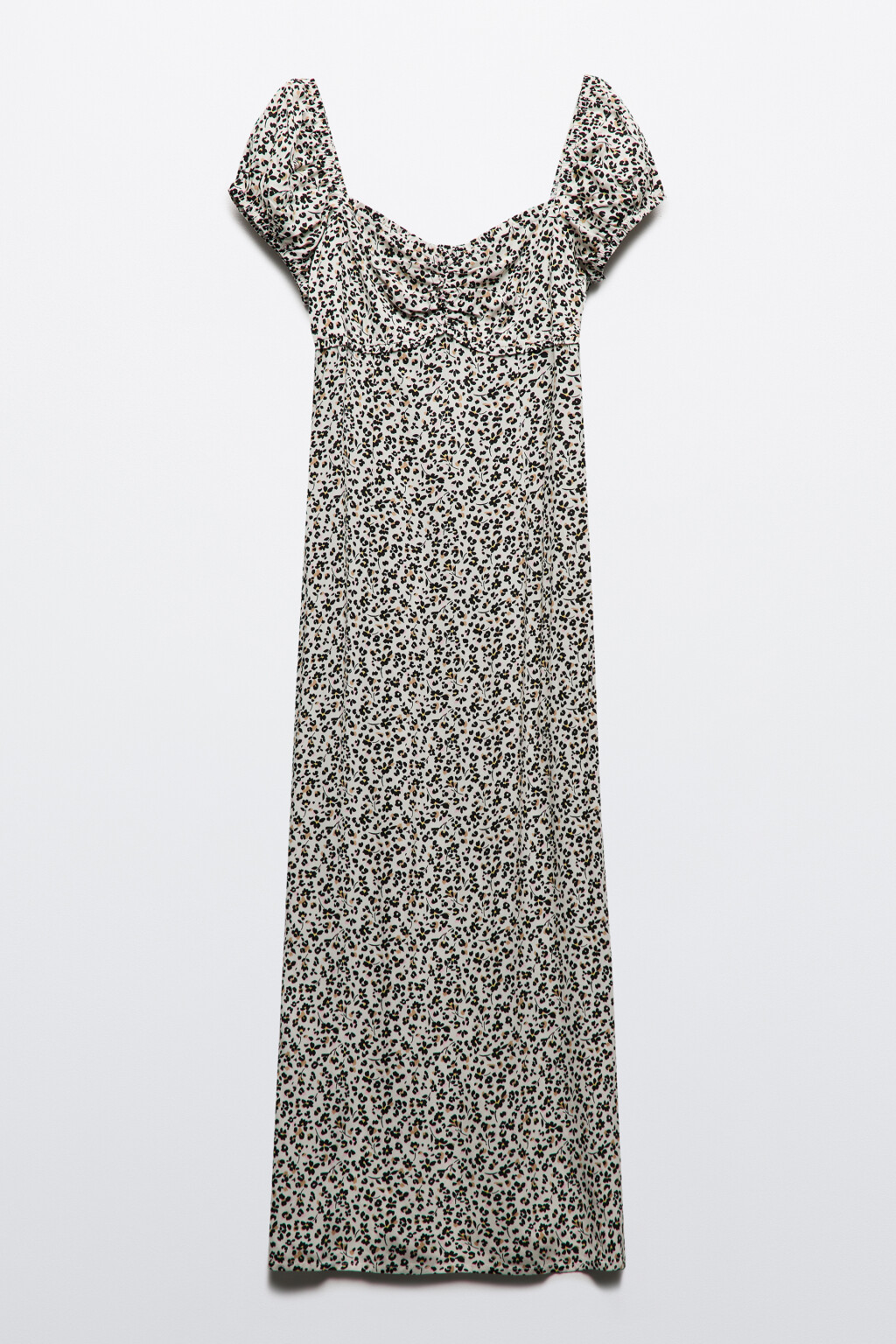 Платье миди вискозное с принтом - цвет белый - 7