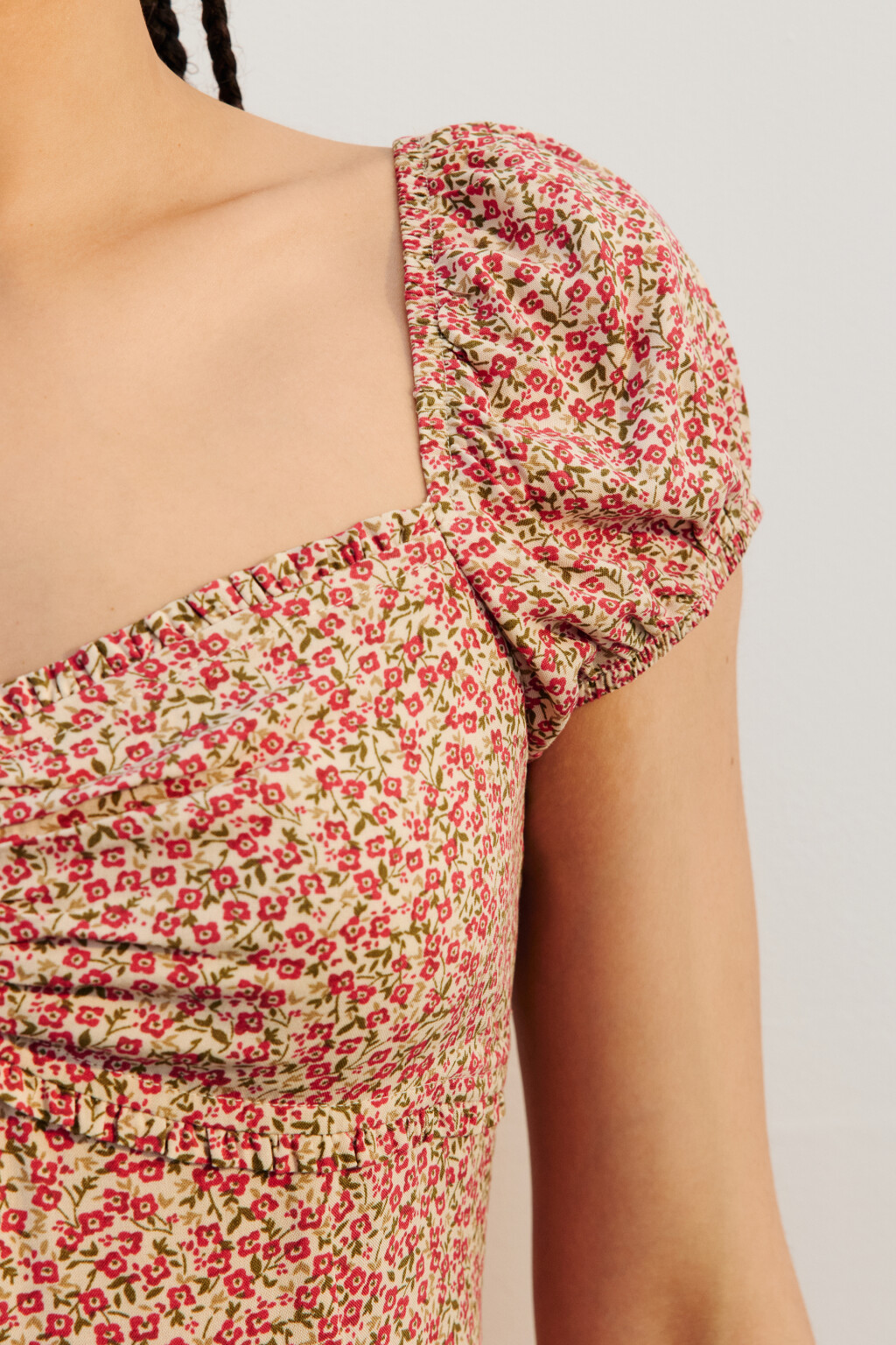 Платье миди вискозное с принтом - цвет мультиколор - 7