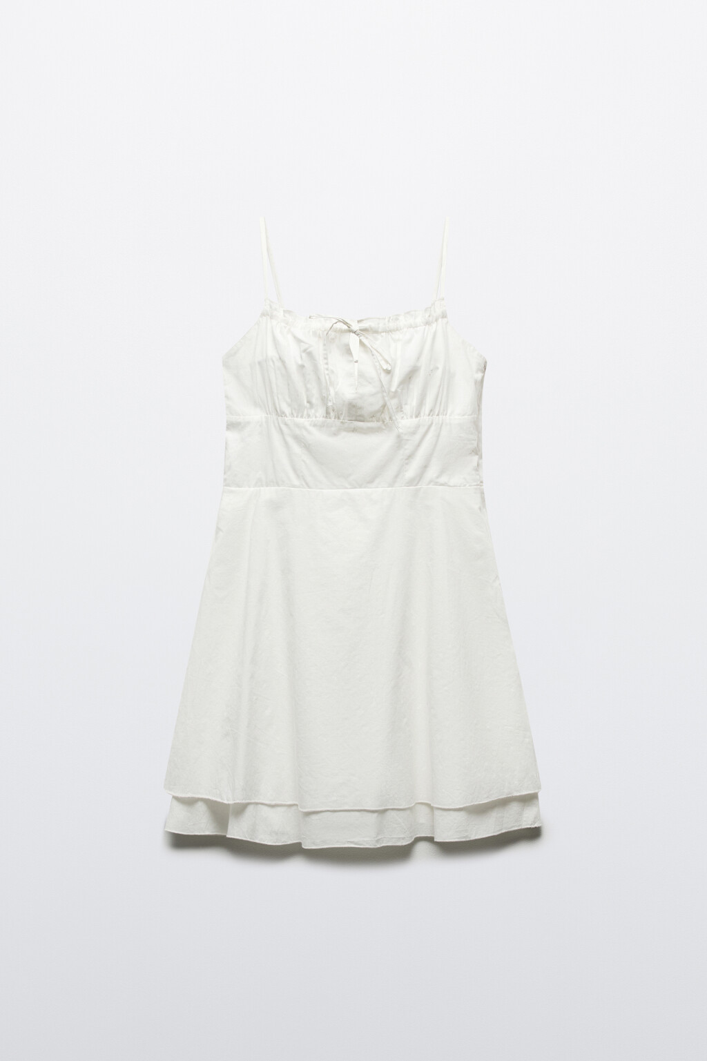 Платье-сарафан хлопковое с подкладкой - цвет белый - 8