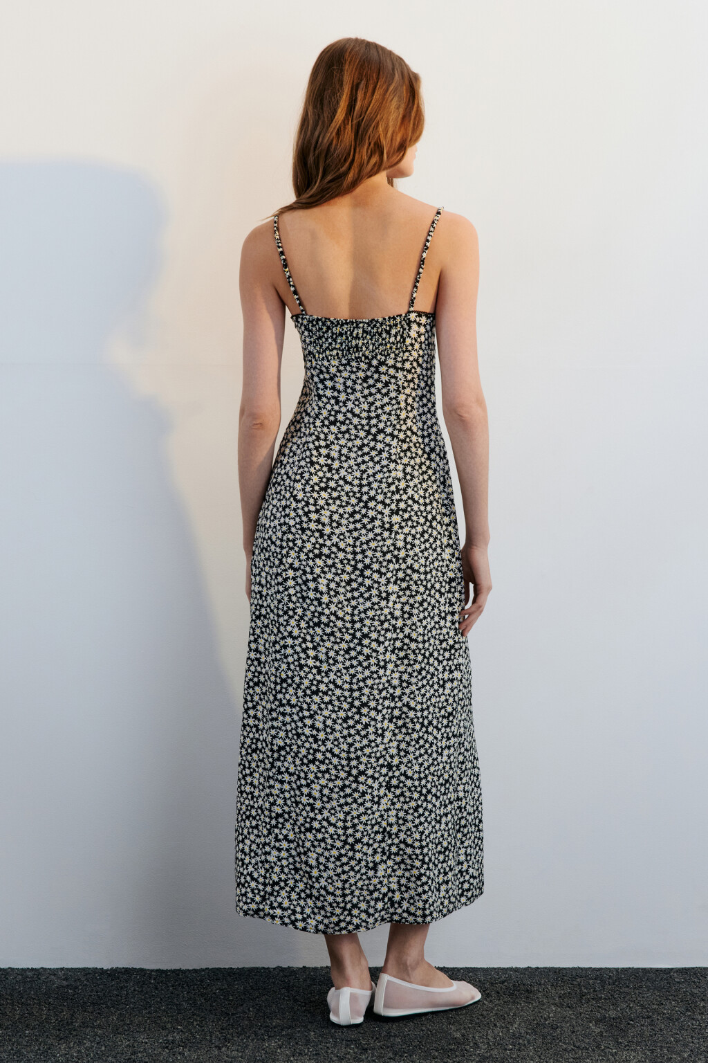 Сарафан макси вискозный с принтом - цвет белый - 3