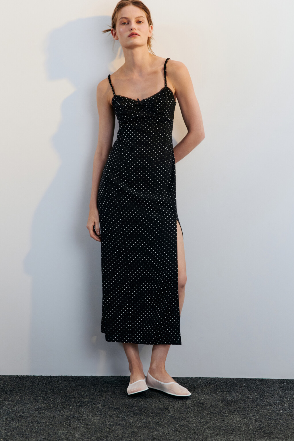 Сарафан макси вискозный с принтом - цвет черный - 2