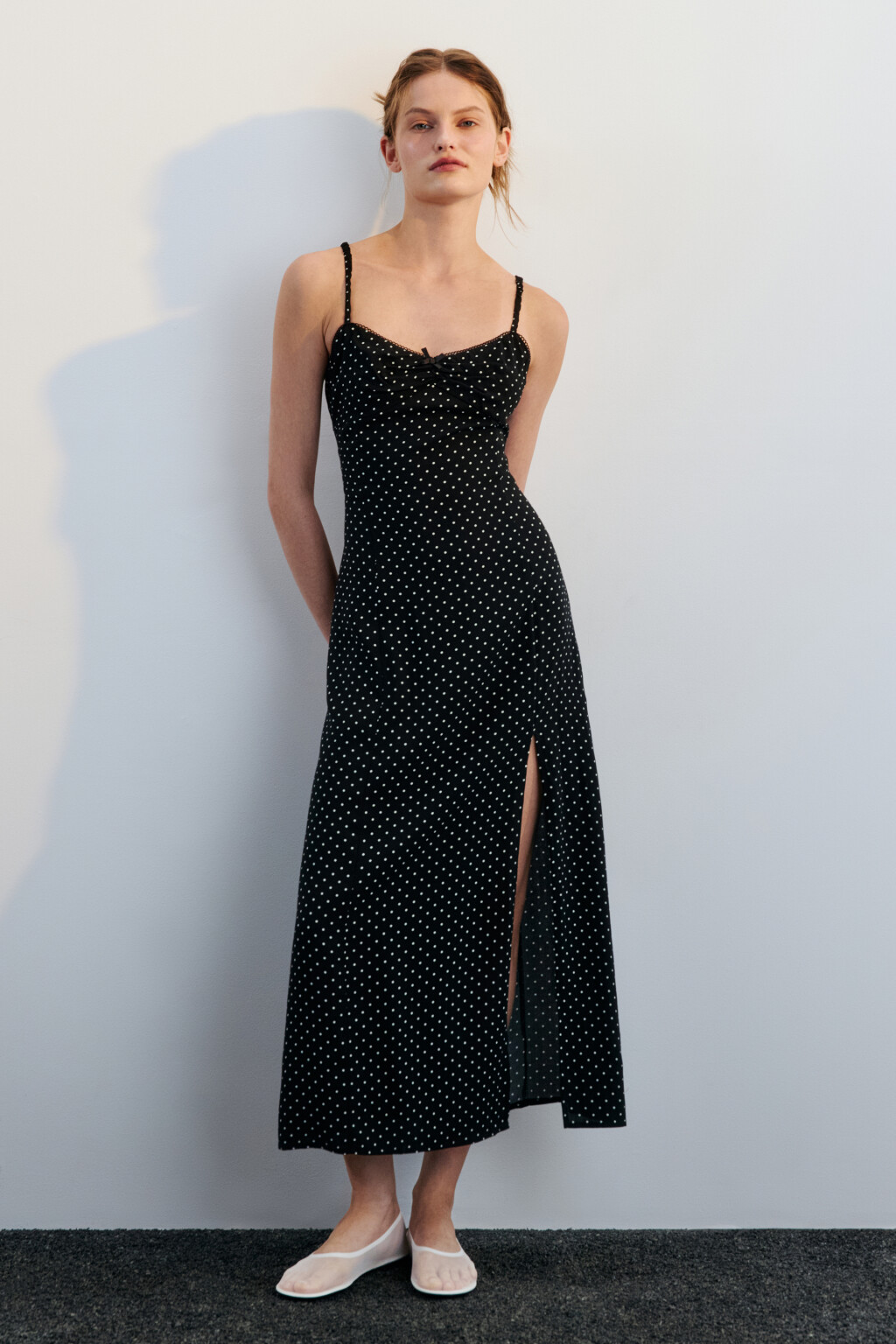 Сарафан макси вискозный с принтом - цвет черный - 3