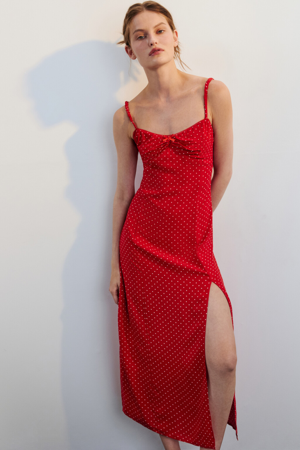 Сарафан макси вискозный с принтом - цвет красный - 2