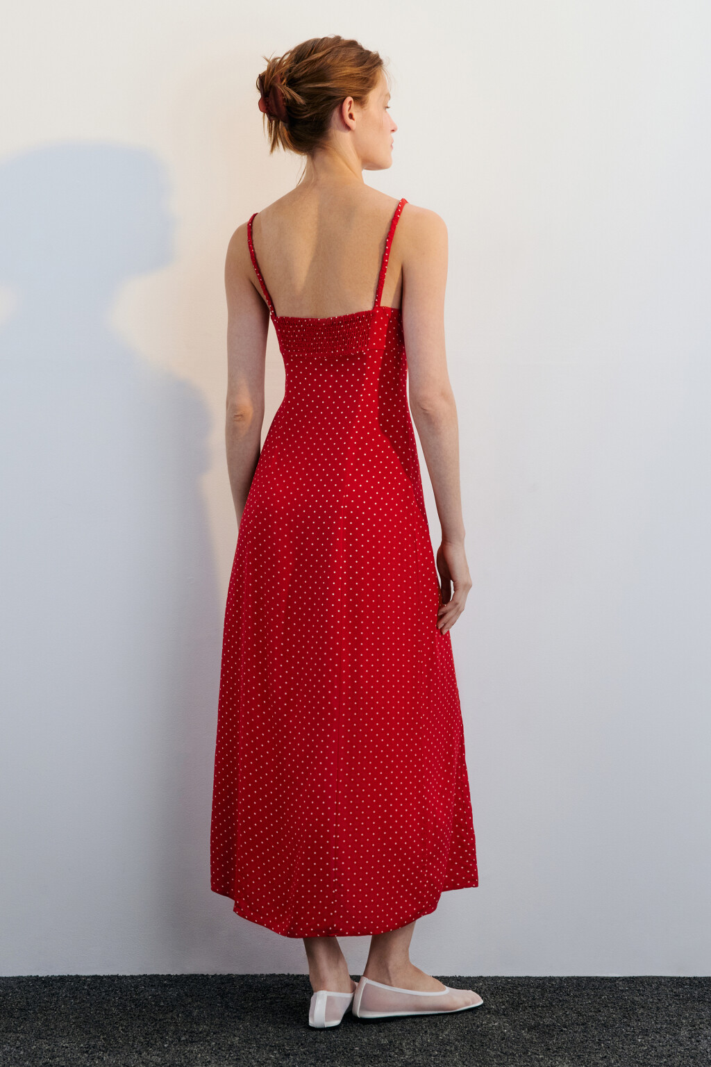 Сарафан макси вискозный с принтом - цвет красный - 4