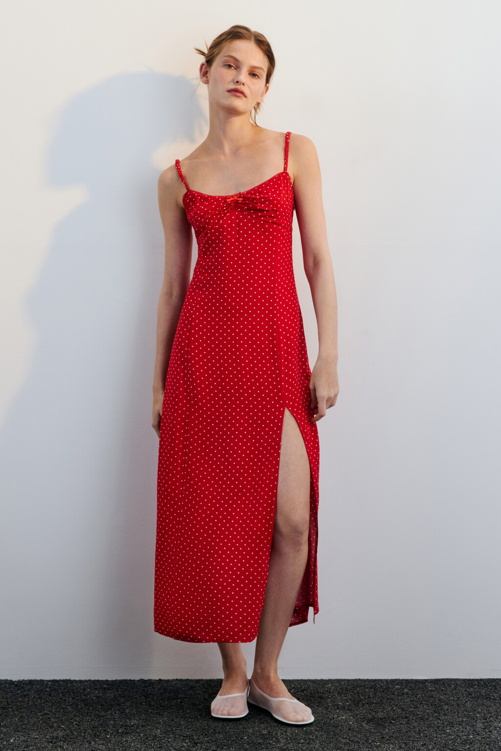 Сарафан макси вискозный с принтом - цвет красный - 5