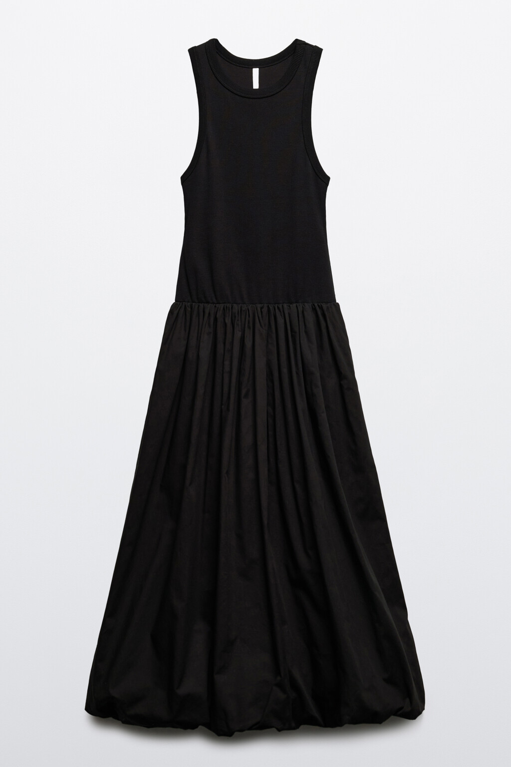 Платье-баллон с облегающим верхом - цвет черный - 7