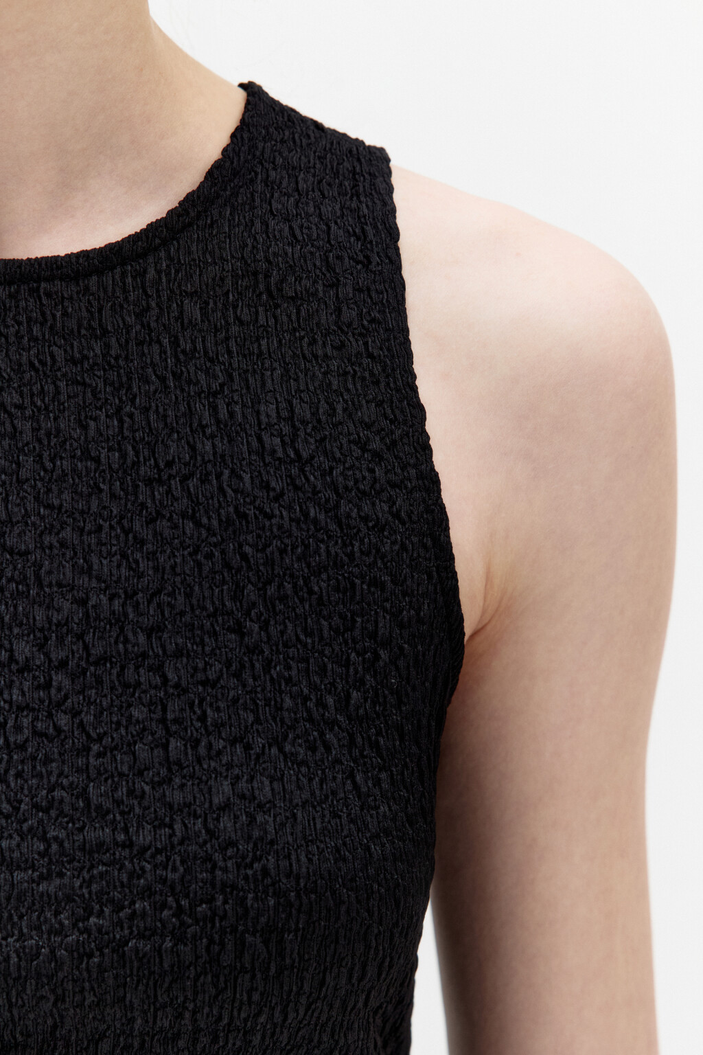 Платье-майка облегающее с асимметричным низом - цвет черный - 6