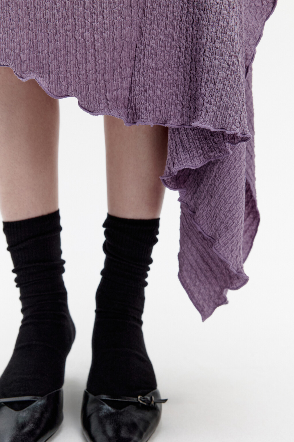 Платье-майка облегающее с асимметричным низом - цвет сиреневый - 6