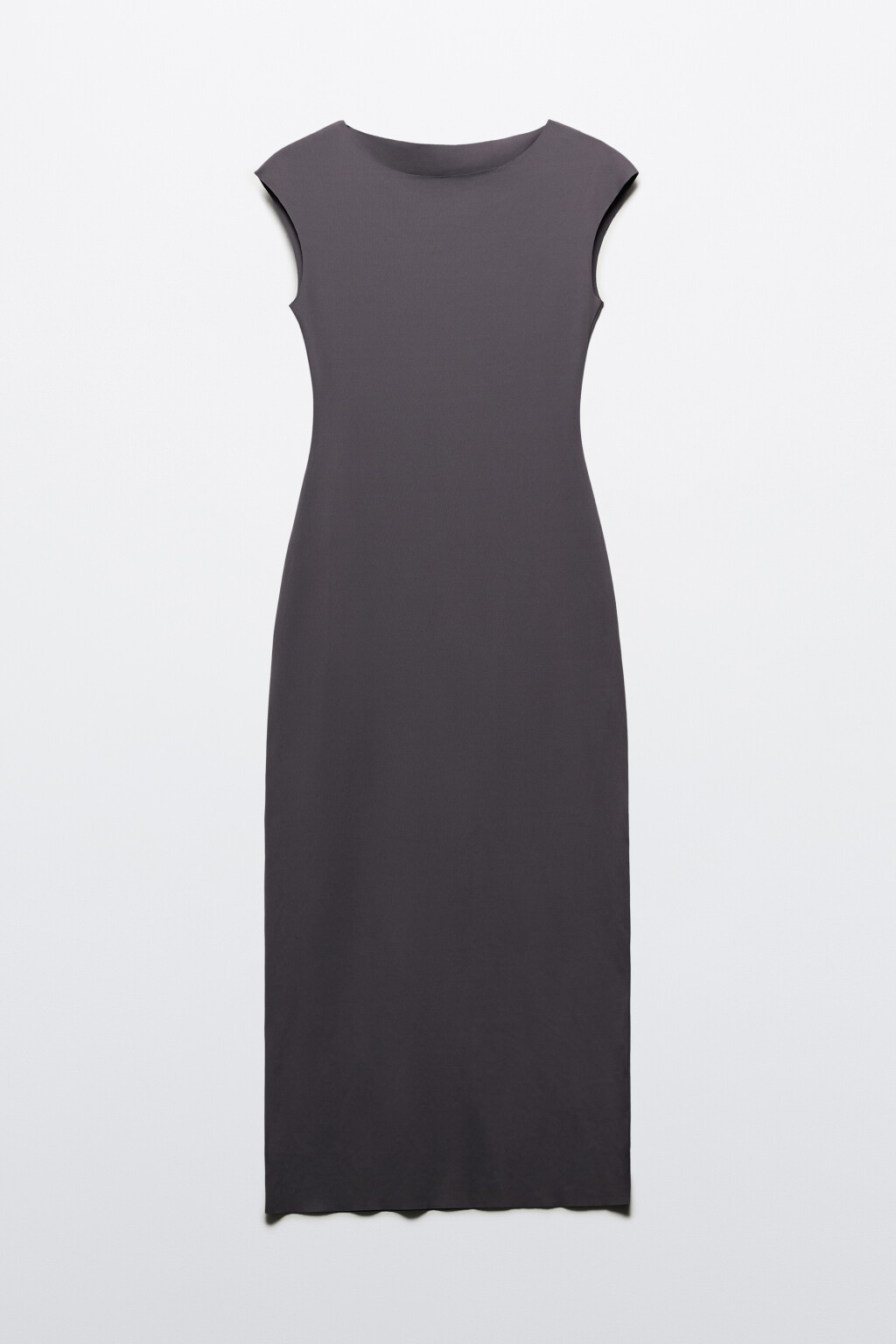Платье-футляр миди трикотажное - цвет серый - 8