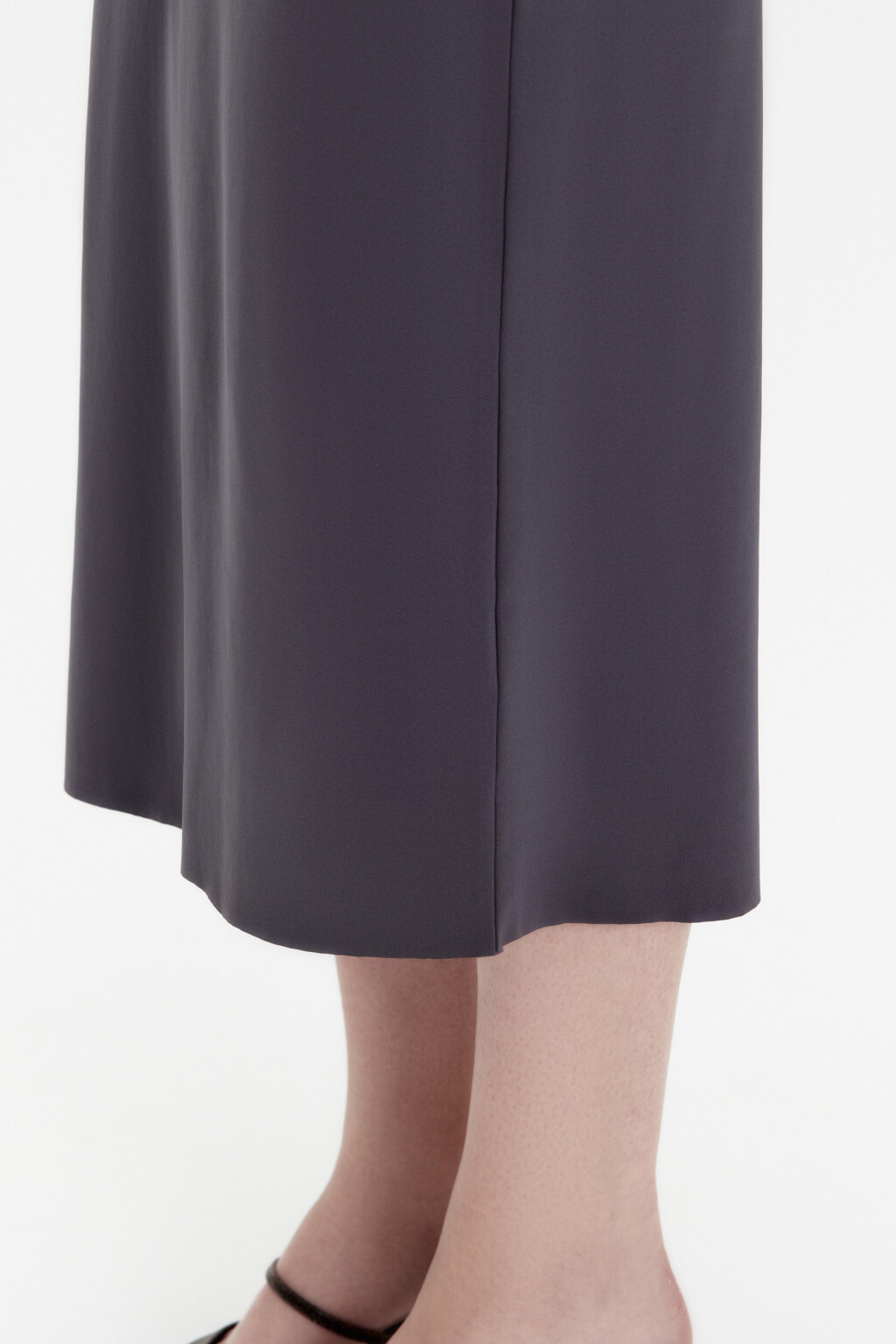 Платье-футляр миди трикотажное - цвет серый - 7