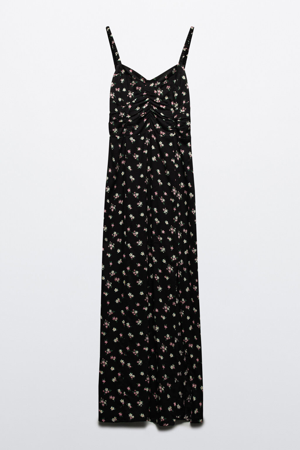 Платье миди облегающее на бретелях - цвет черный - 7