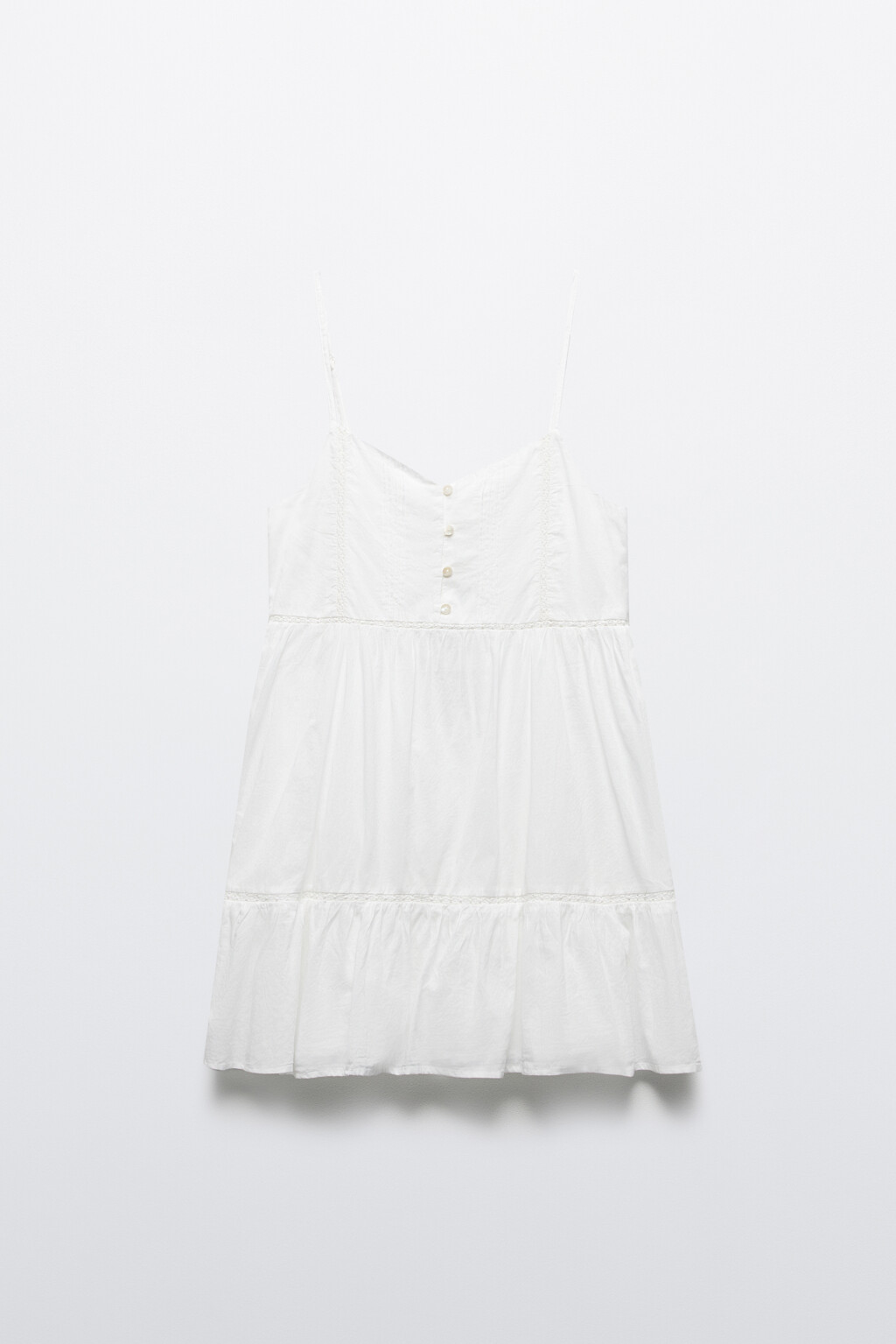 Сарафан хлопковый на тонких бретельках - цвет белый - 7