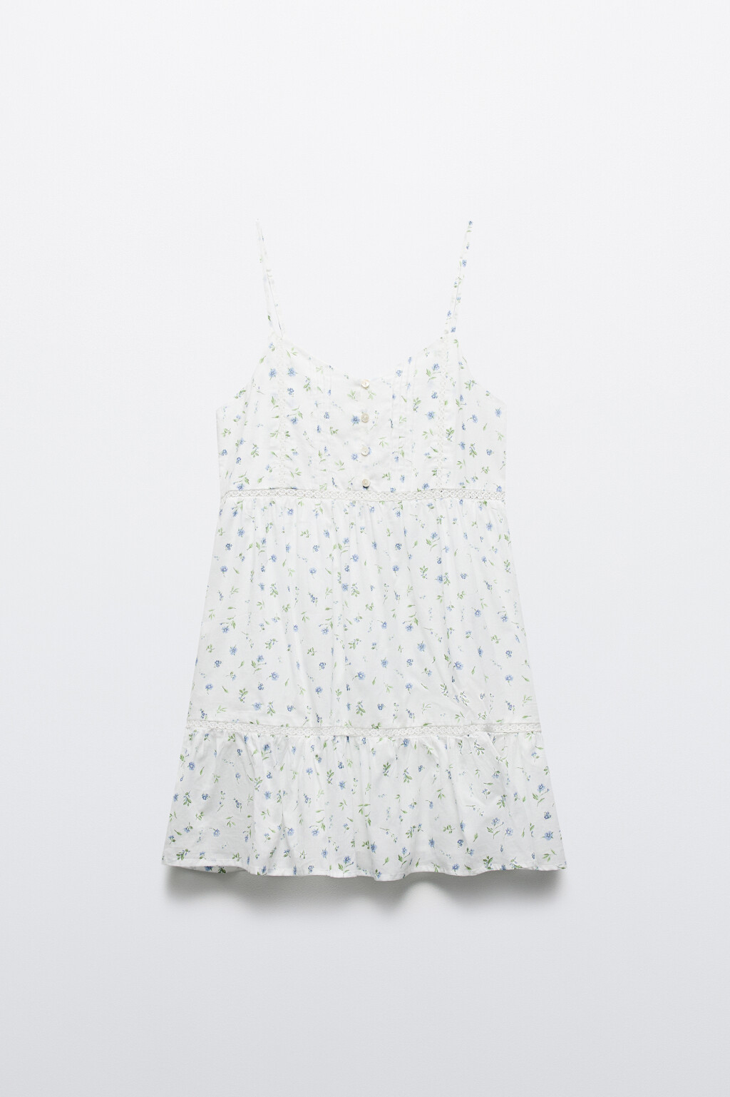 Сарафан хлопковый на тонких бретельках - цвет белый - 7