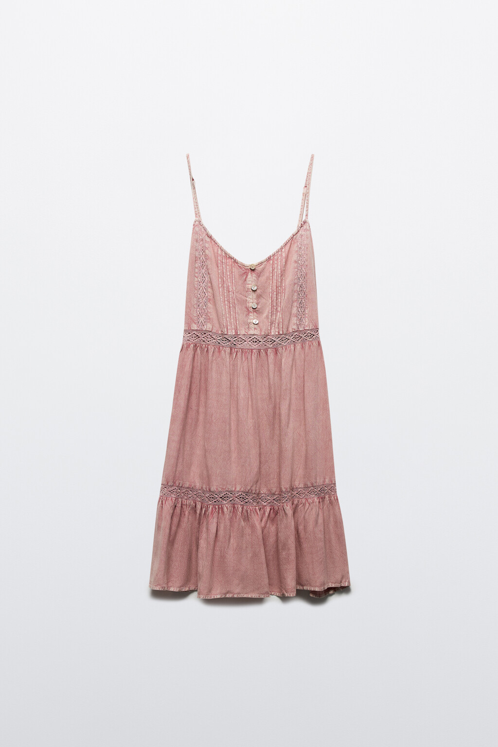 Сарафан мини вискозный с вареным эффектом - цвет розовый - 7