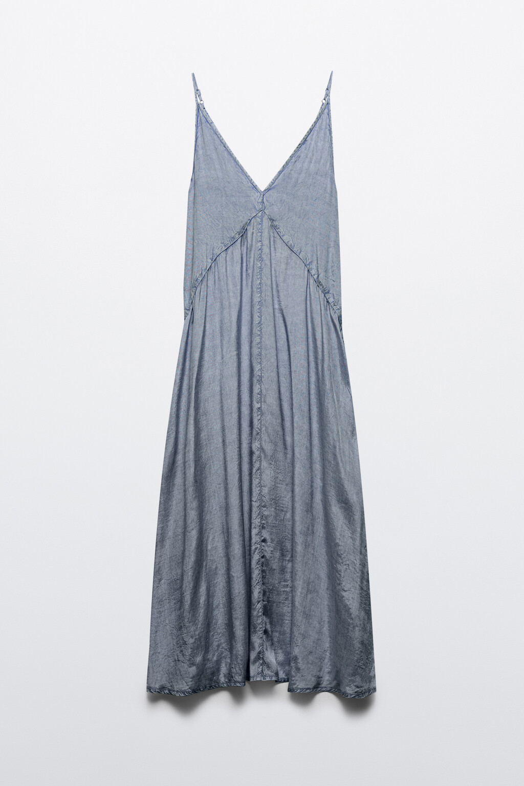 Сарафан миди вискозный с вареным эффектом - цвет сиреневый - 7