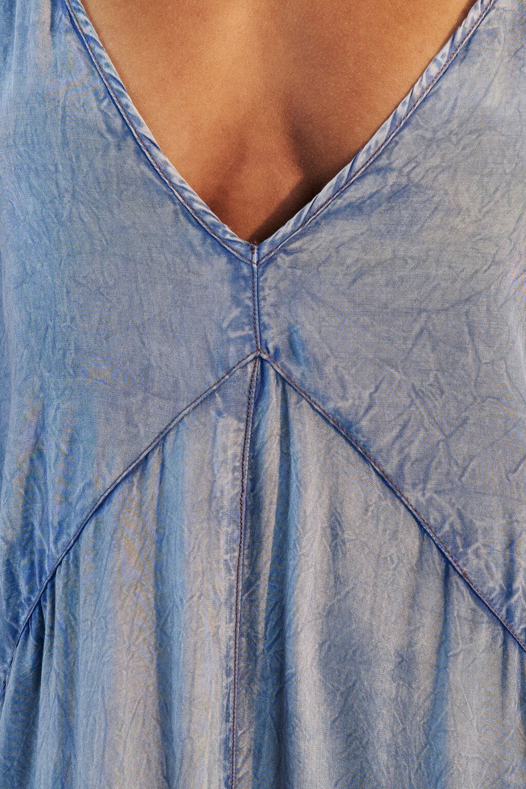 Сарафан миди вискозный с вареным эффектом - цвет сиреневый - 5