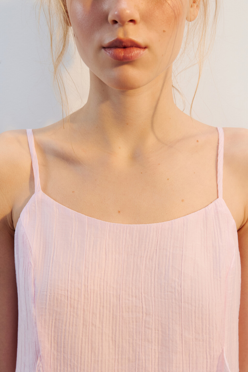 Платье мини шифоновое с воланами - цвет розовый - 6