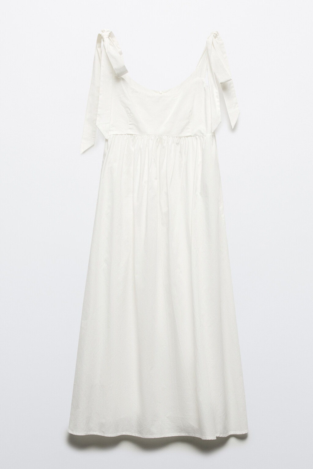 Сарафан приталенный с бретелями-завязками - цвет белый - 9