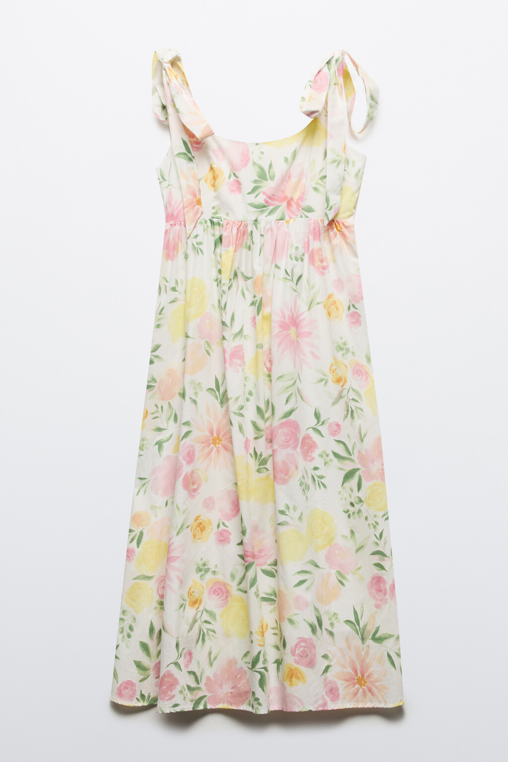 Сарафан приталенный с бретелями-завязками - цвет мультиколор - 9