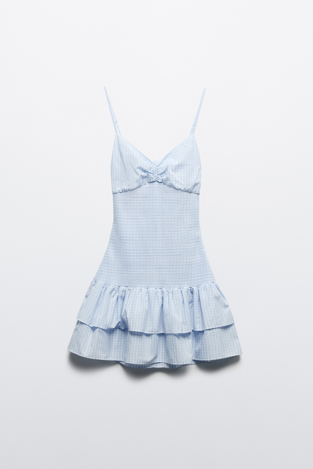 Платье мини облегающее с пышной юбкой - цвет голубой - 7