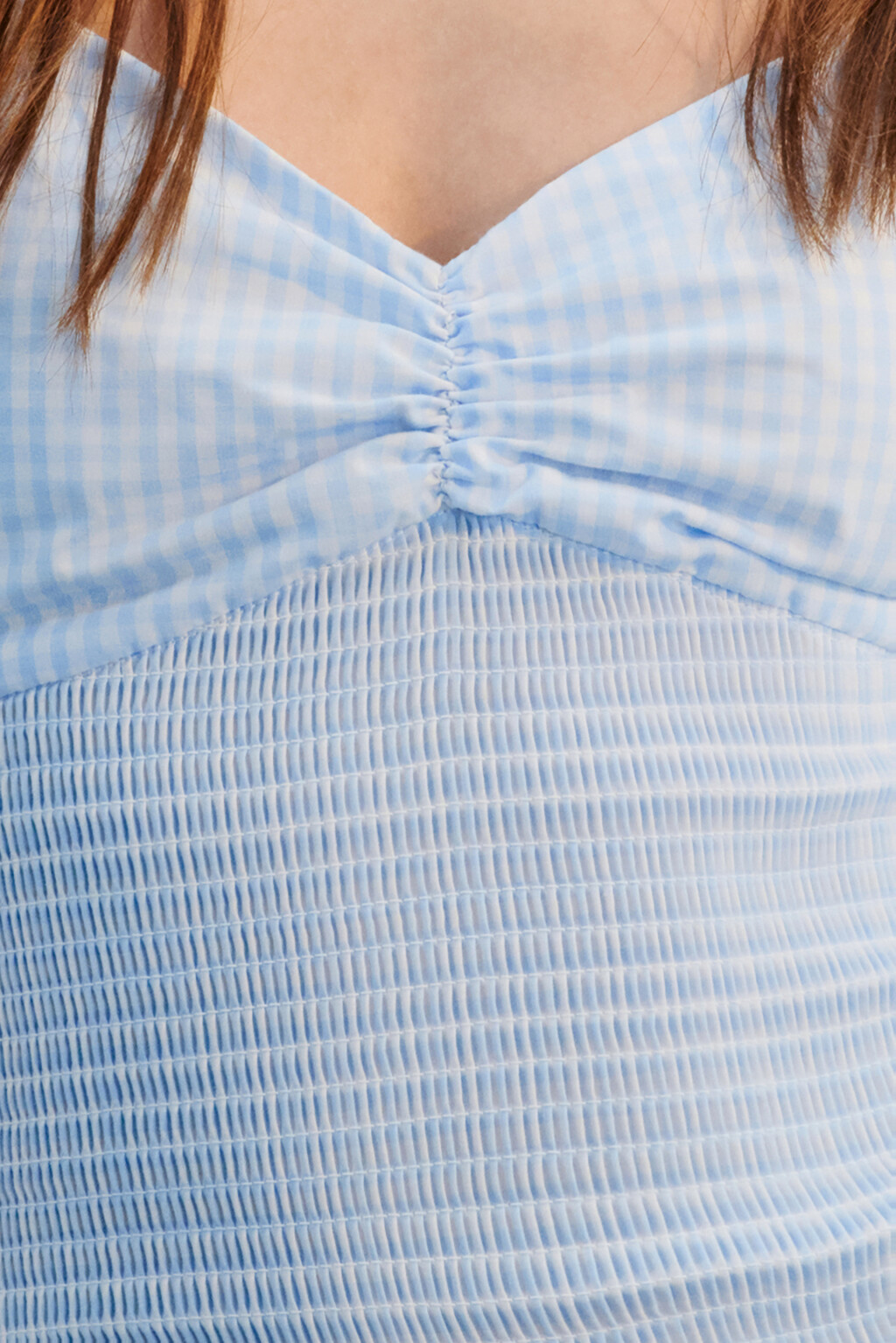 Платье мини облегающее с пышной юбкой - цвет голубой - 6