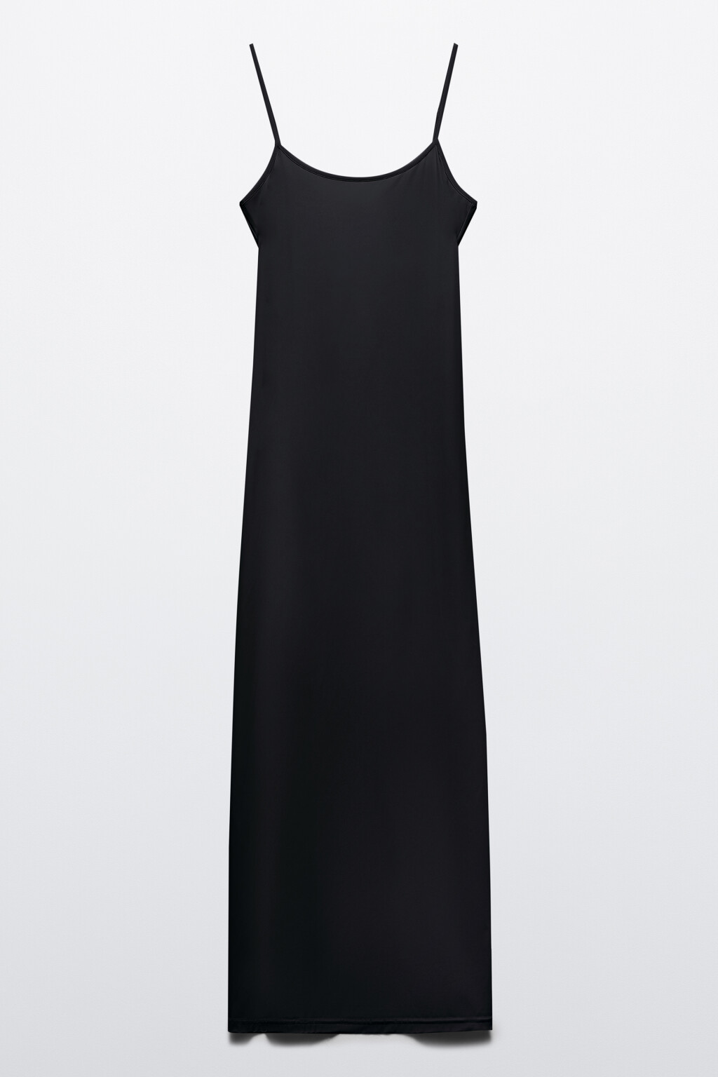 Платье макси облегающее на бретельках - цвет черный - 8
