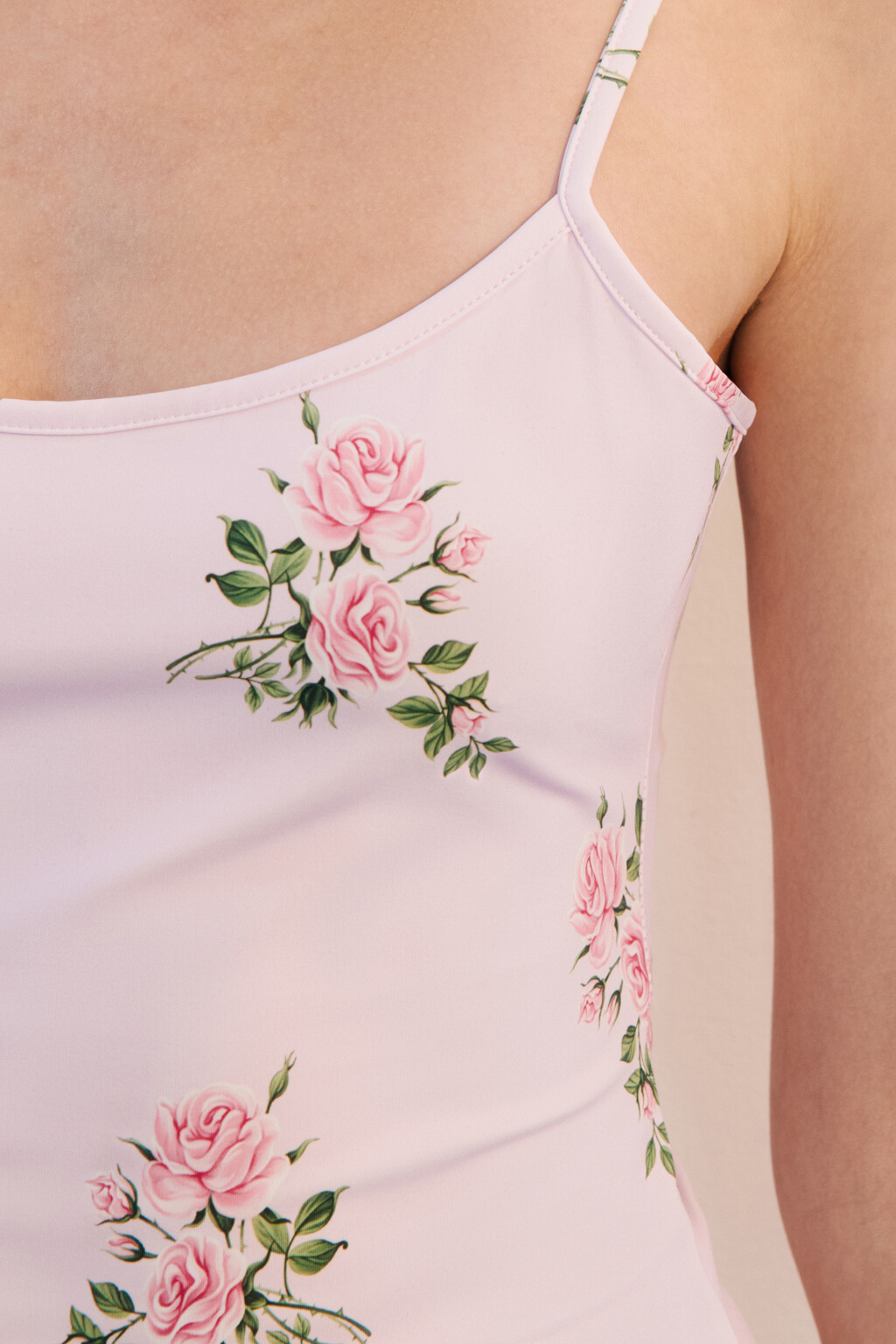 Платье макси облегающее на бретельках - цвет розовый - 7