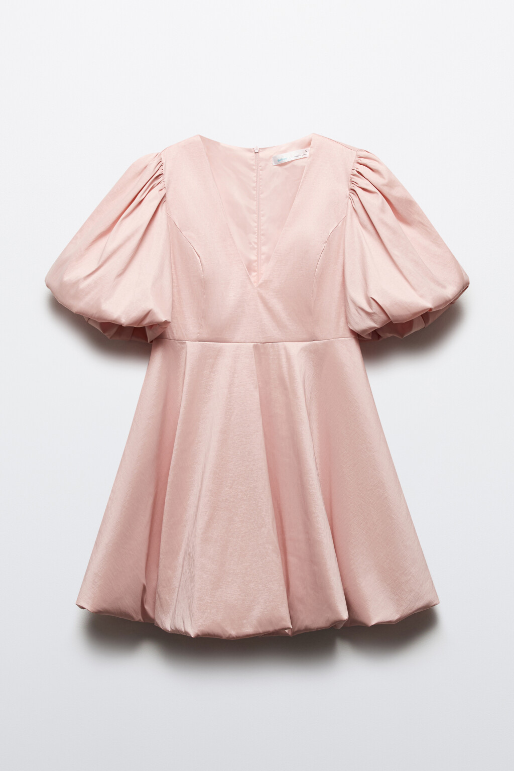 Платье бэби-долл с пышными рукавами и юбкой - цвет оранжевый - 10