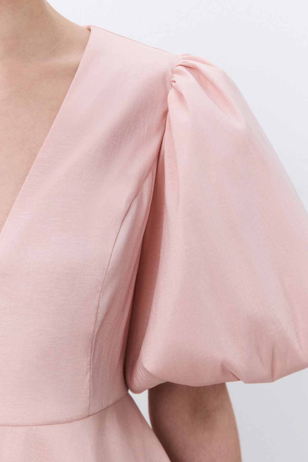 Платье бэби-долл с пышными рукавами и юбкой - цвет оранжевый - 7