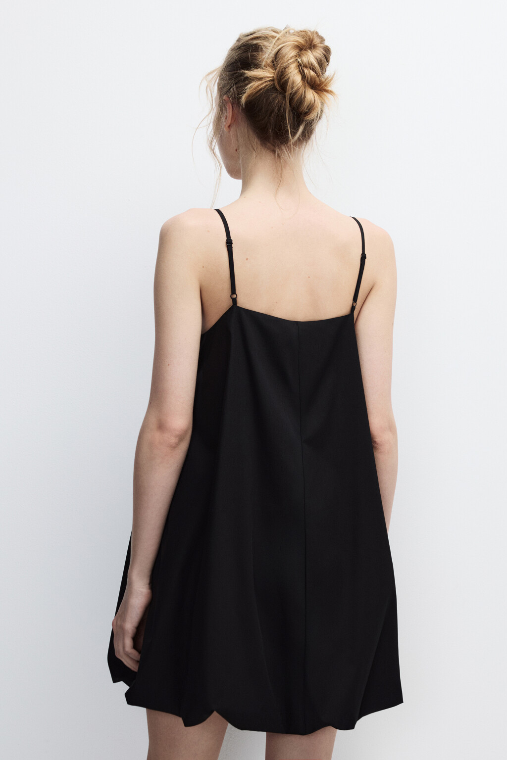 Сарафан мини с юбкой-баллон - цвет черный - 4