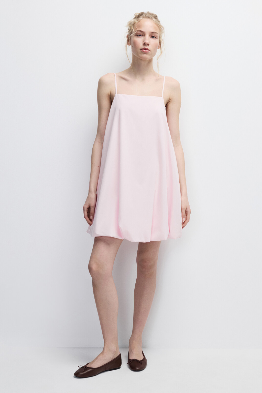 Сарафан мини с юбкой-баллон - цвет розовый - 5