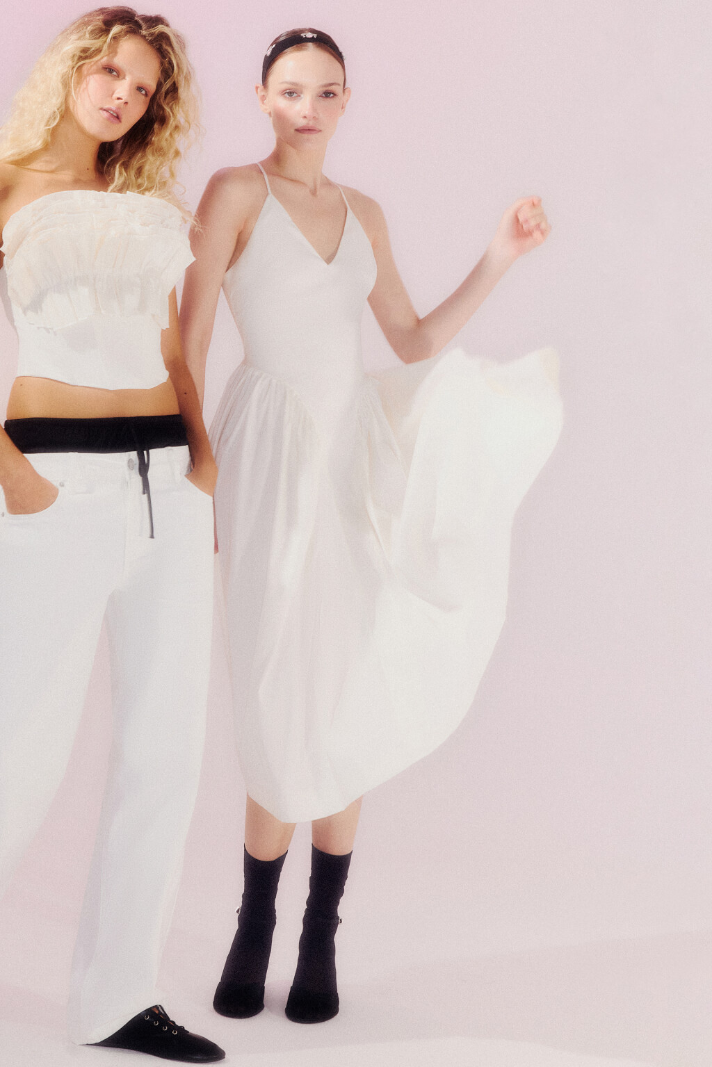 Платье миди с корсетом и пышной юбкой - цвет белый - 10