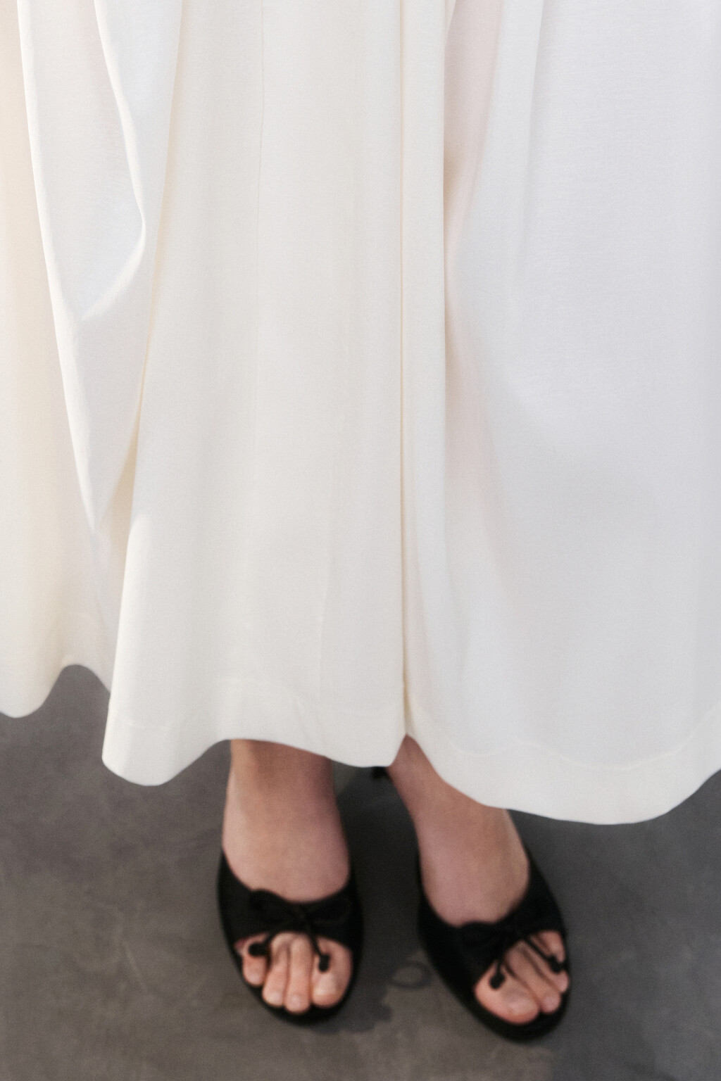 Платье миди с корсетом и пышной юбкой - цвет белый - 7