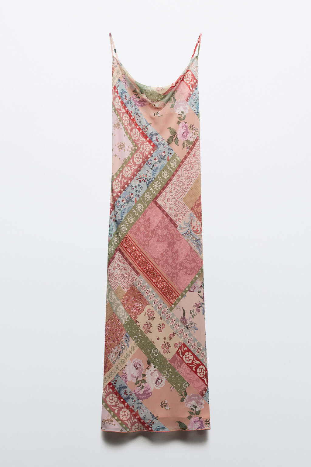 Платье миди шифоновое с принтом - цвет мультиколор - 7