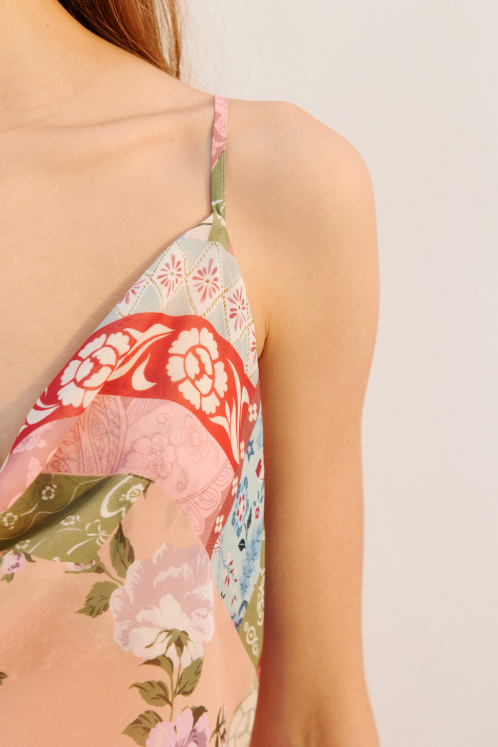 Платье миди шифоновое с принтом - цвет мультиколор - 6