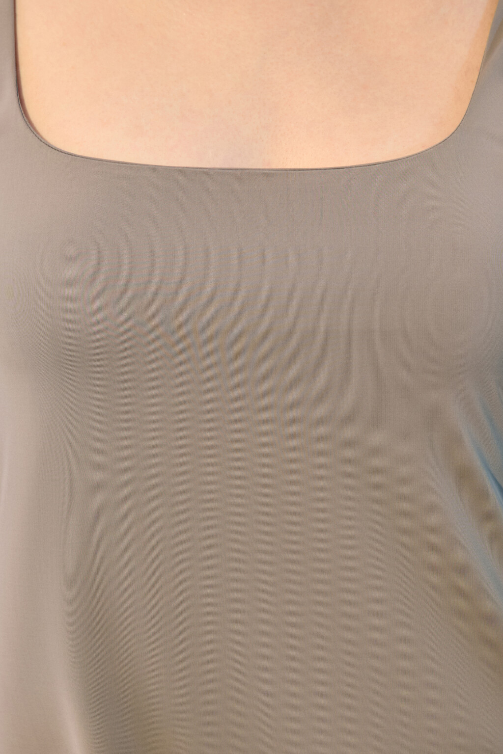 Платье-майка мини из гладкого трикотажа - цвет серый - 6