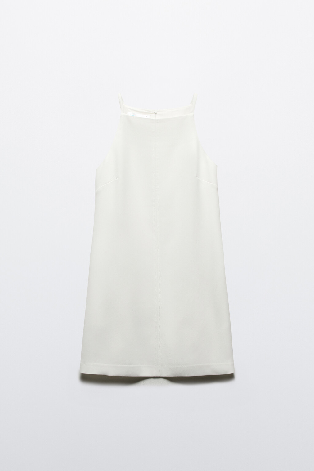 Платье-сарафан мини на тонких бретельках - цвет белый - 7