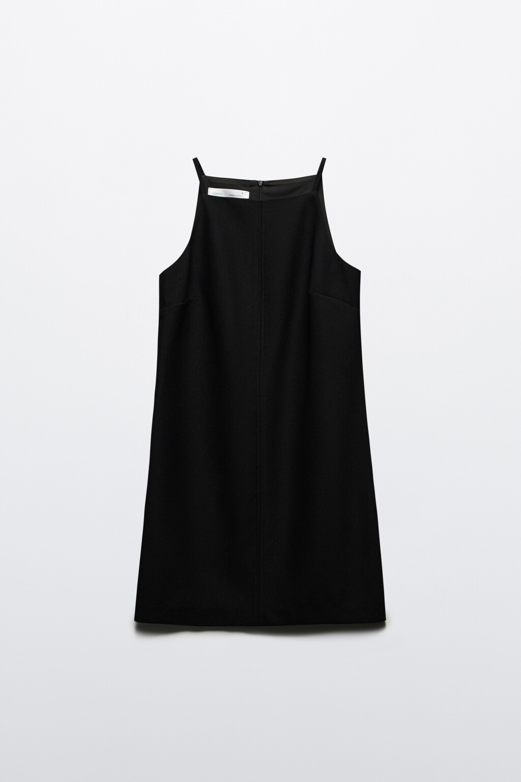 Платье-сарафан мини на тонких бретельках - цвет черный - 8