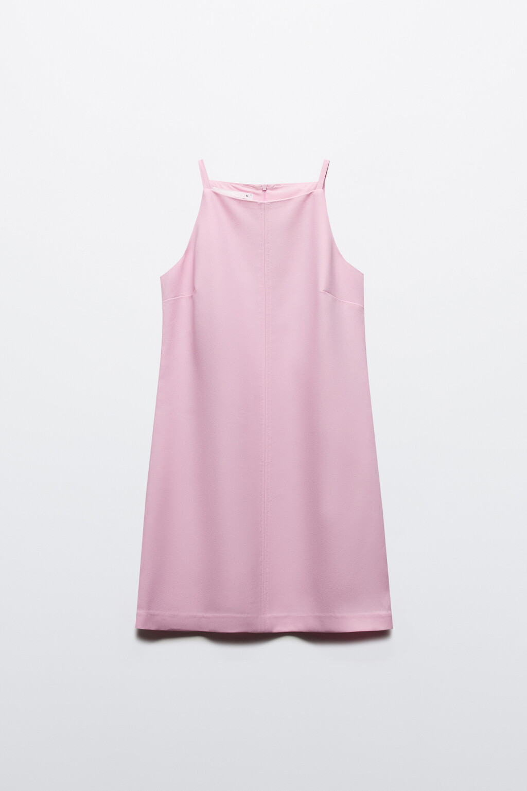 Платье-сарафан мини на тонких бретельках - цвет розовый - 7